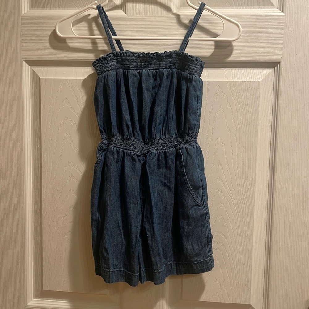 Gap girls medium one piece denim shorts jumper